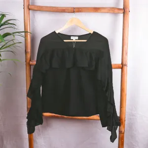 Black Full Sleeve Casual Top