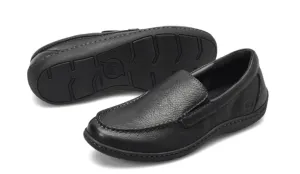 Born Men's Brompton II Black Leather Slip On Loafers Shoes BM0010703-BLK