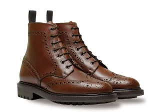 CHELTENHAM Men's Brown Leather Brogue Boot