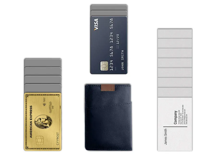 DAVEK CARDSLEEVE with pull tab for easy card access - NAVY