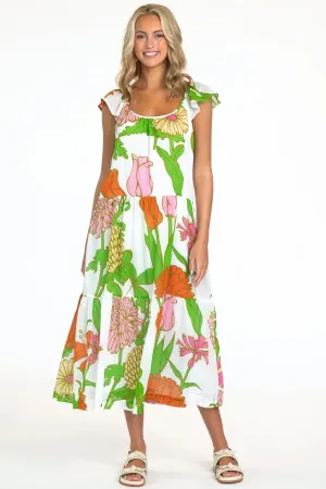 Mod Floral Melon Milly Dress